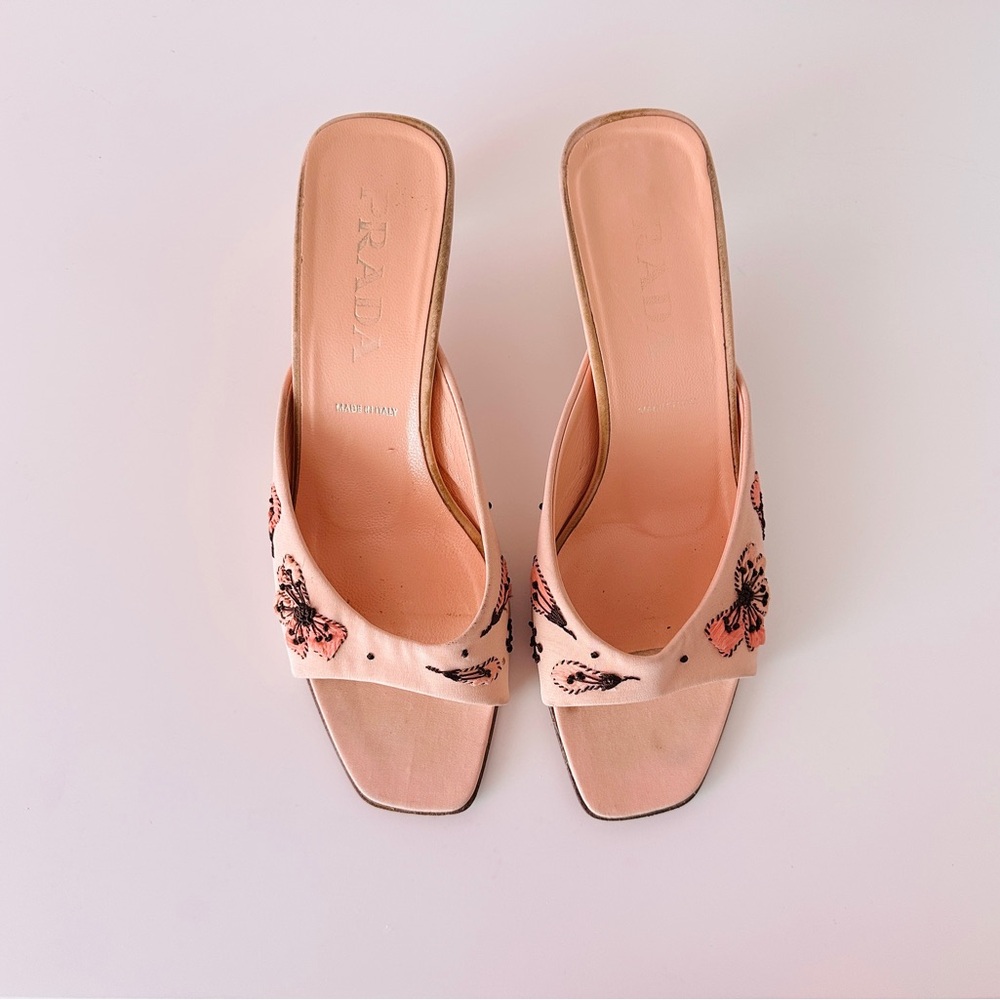 *SOLD* Prada Vintage Sandal Kitten Heels - Picture 1 of 6